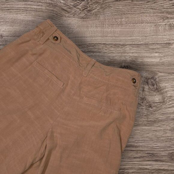 Elevenses Anthropologie Tan Wide Leg Gauchos Culottes Pants - Picture 5 of 7